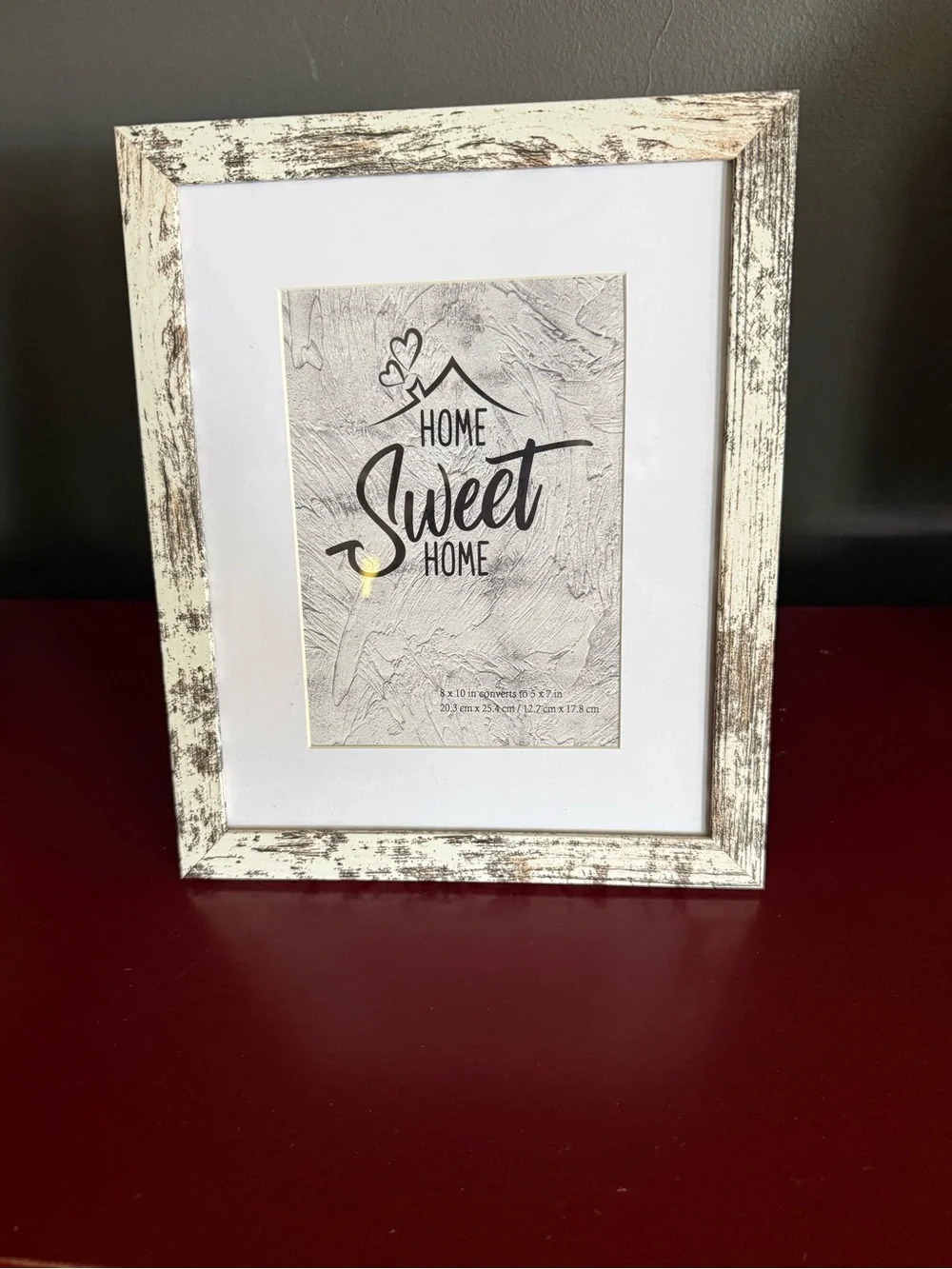 Distressed off white frame. 8x10. NWOT